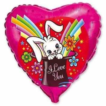 Шар 18" ILY Заяц волшебник