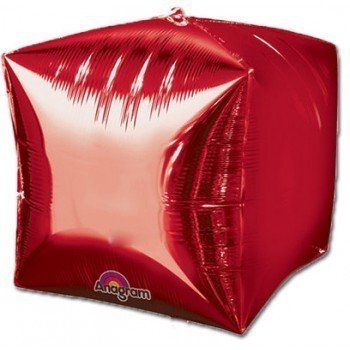 Шар 3D КУБ 15" Б/РИС Металлик Red Шар 3D КУБ 15" Б/РИС Металлик Red