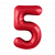 Шар фигура цифра 5 Red
