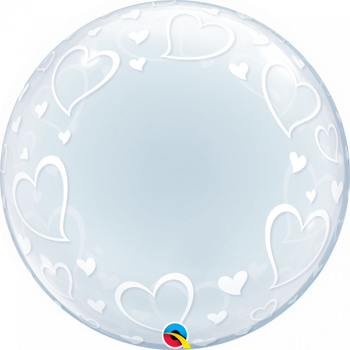 Шар BUBBLE DECO 24" Сердца элегантные