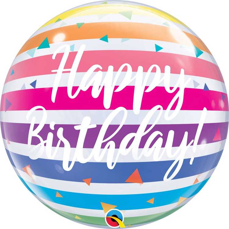 Шар BUBBLE 22 Радуга Омбре Полосы