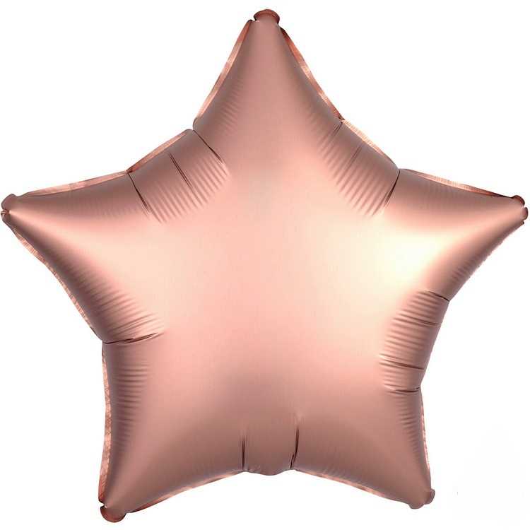 Шар звезда 19" Сатин Rose Copper
