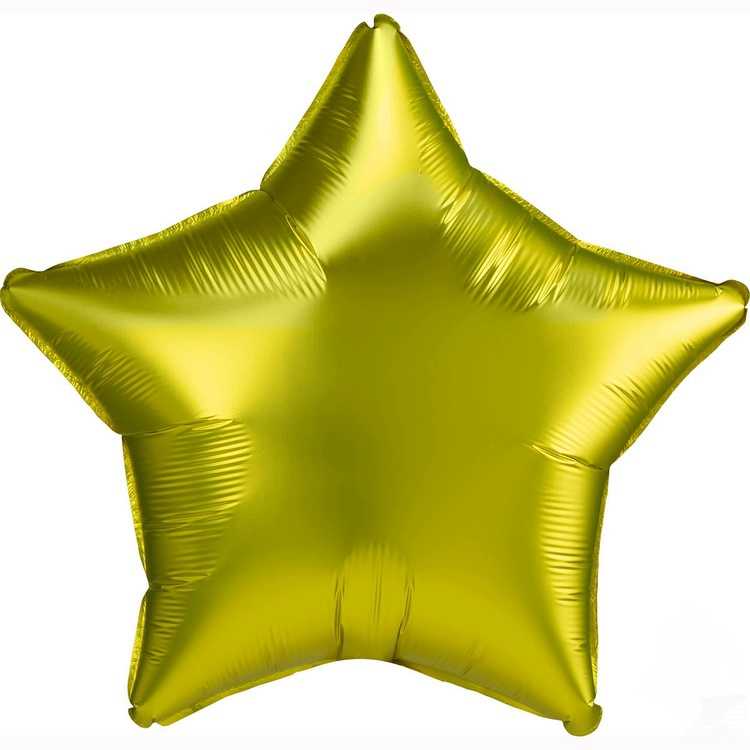 Шар звезда 19" Сатин Lemon