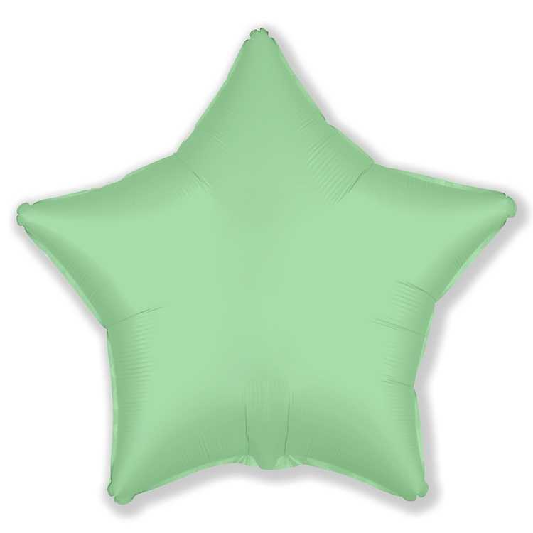 Шар звезда 19" Сатин Pale Green