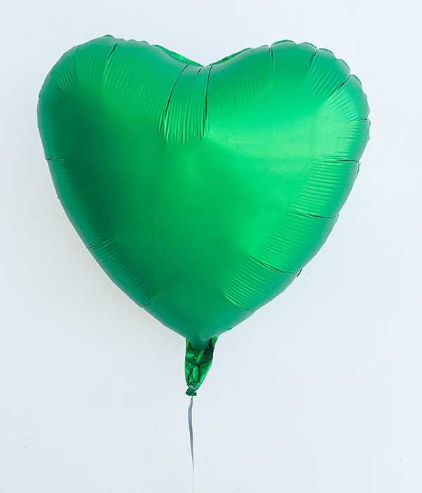Шар сердце 18" Сатин Green