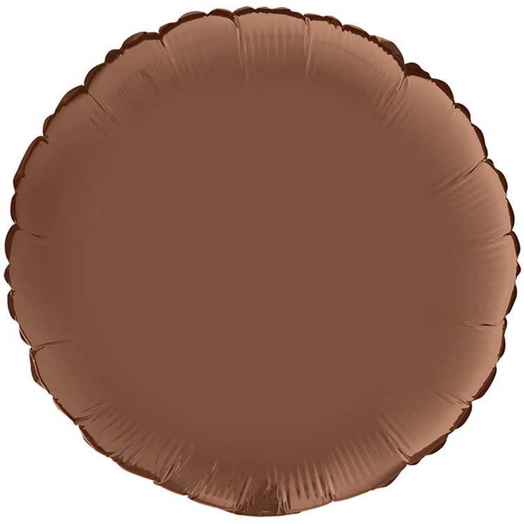 Шар круг 18" Сатин Chocolate