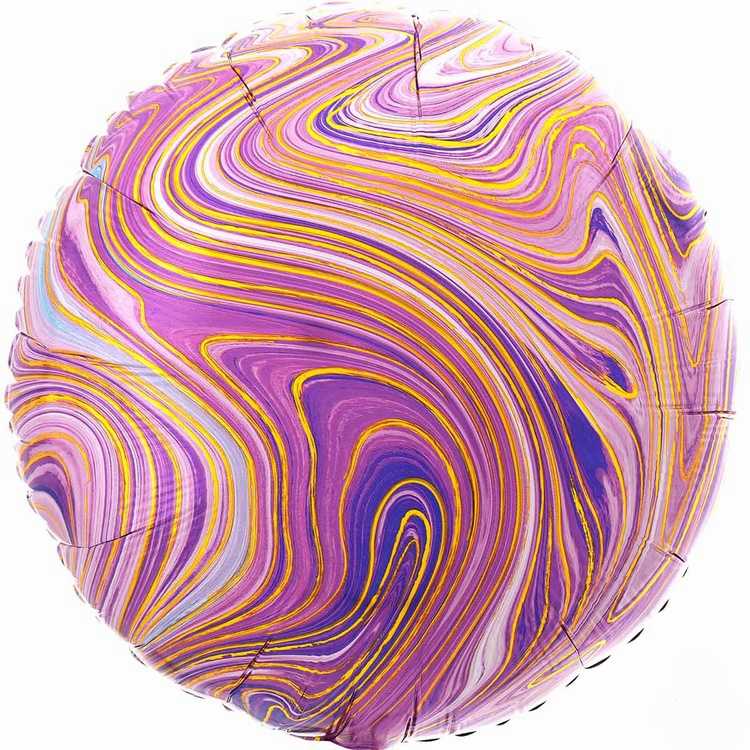 Шар круг 18" Мрамор Purple