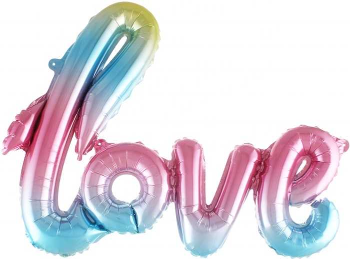 Фольгированная надпись Нежная радуга «LOVE»