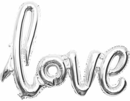 Фольгированная надпись серебро «LOVE» Фольгированная надпись серебро «LOVE»