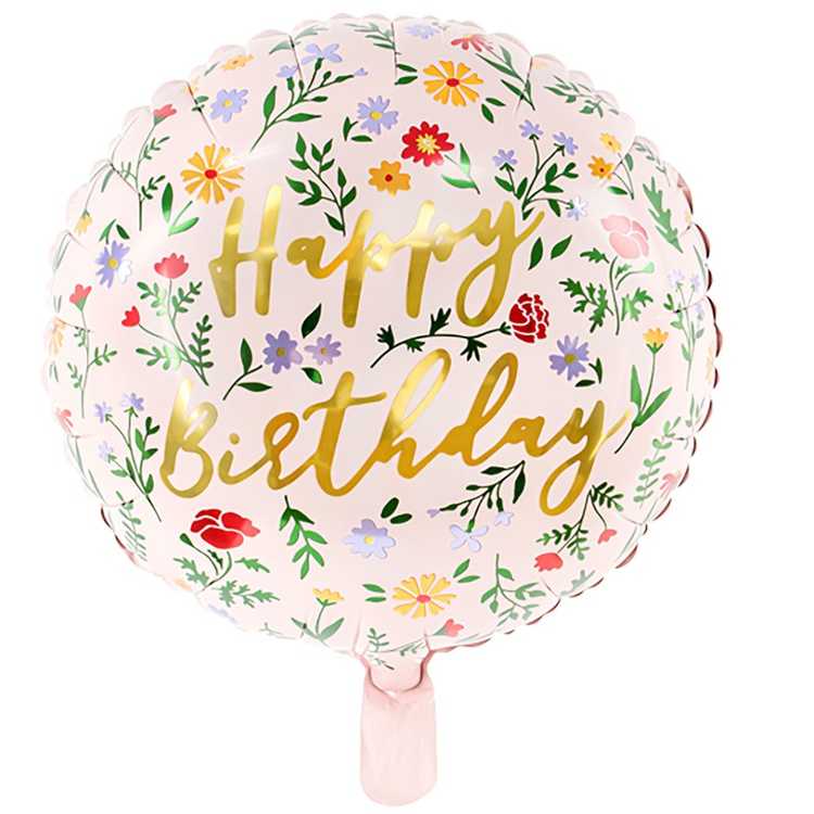 Шар 18 HB Полевые цветы Light Pink