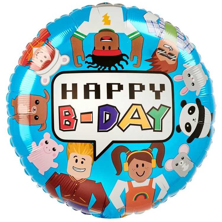 Шар 18 HB Party Блоки Виртуальный мир