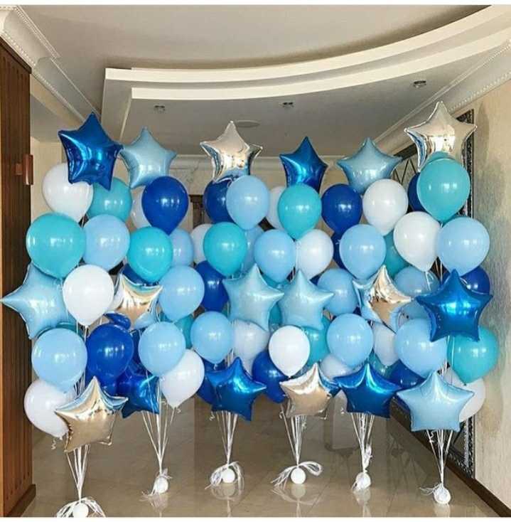 Воздушные шары "Градиент синий"