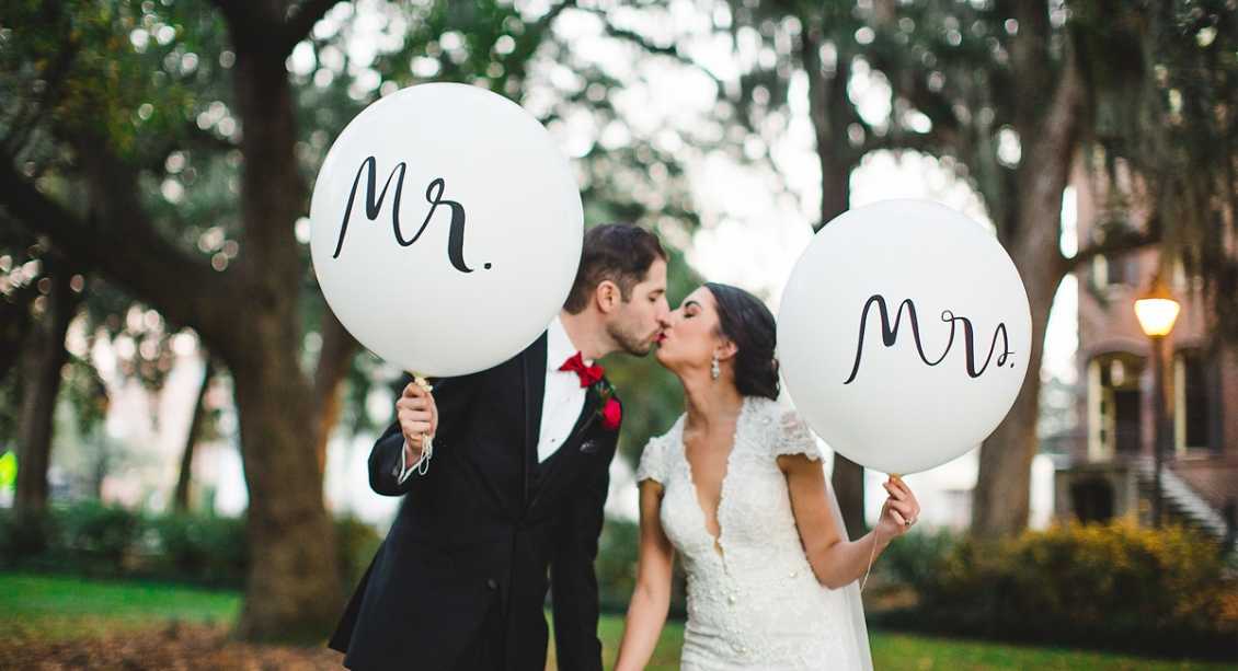Воздушные шары "Mr & Mrs"