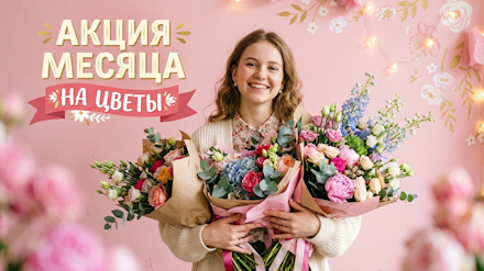 Акция месяца на доставке цветов Сургут